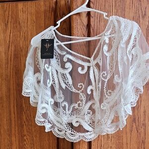 Sheer White Lace Cover-Up